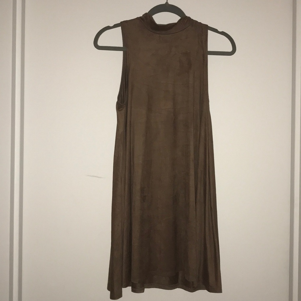 Brown suede size small dress
